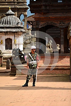 Nepali guard of Honor in Bhaktapur