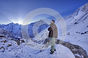 Nepali guide at the annapurna base camp