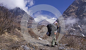 Nepali guide at the modi khola valley pokhara