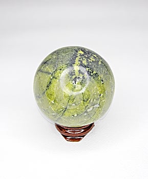 Green Jade Nephrite Sphere Natural Crystal Ball photo