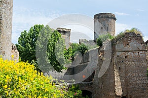 Nepi in Lazio, Italy. Borgia Castle, a 15th-century reconstruction of a feudal manor. It has massive walls and four towers photo