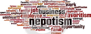Nepotism word cloud