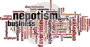 Nepotism word cloud