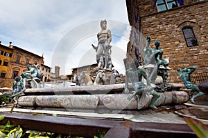 Neptun fontain in Firenze, Italy