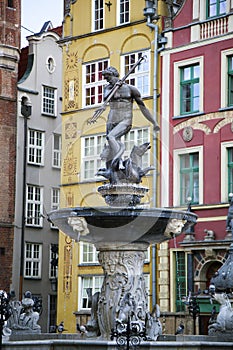 Neptun Fountain in Gdansk, Poland