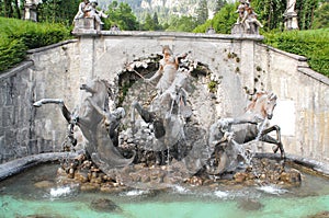 Neptun Fountain at Linderhof Palace, near the village of Ettal Germany