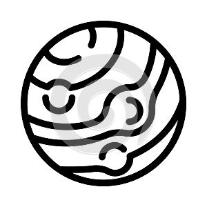 Neptun planet icon, outline style