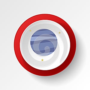 Neptune colored button icon. Element of space illustration. Signs and symbols icon can be used for web, logo, mobile app, UI, UX