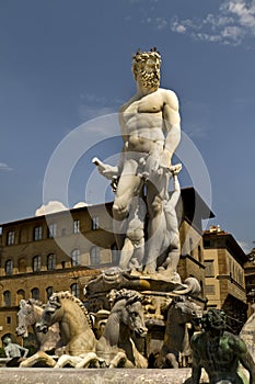 Neptune Fountain Florence Italy photo