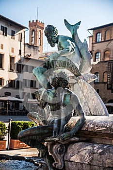 Neptune fountain in Florence, Italy.