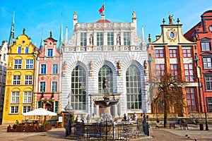 Neptune fountain in Gdansk photo