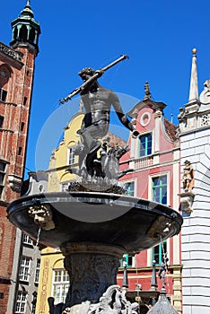 Neptune fountain in Gdansk