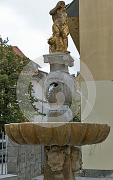 Neptune Fountain in Ljubljana, Slovenia.