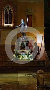 Neptune Fountain by Night