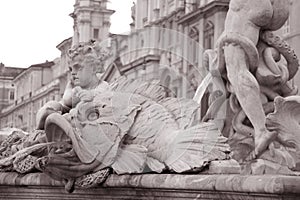 Neptune Fountain, Piazza Navona Square; Rome