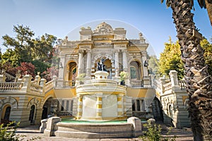 Neptune fountain at Terrace of Santa Lucia Hill - Santiago, Chile photo