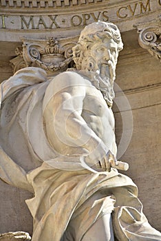 Neptune, main statue of Trevi Fountain in Rome, by Nicola Salvi architect