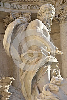 Neptune, main statue of Trevi Fountain in Rome, by Nicola Salvi architect