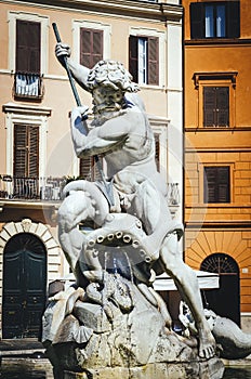 Neptune, Piazza Navona in Rome Italy