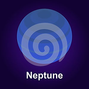 Neptune planet icon, isometric style