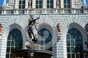 Neptune`s Fountain, Gdansk, Poland