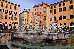 Neptune's Fountain on Piazza Navona