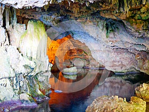 Neptune`s grotto Grotta di Nettuno, Capo Caccia, Alghero, Sardinia, Italy. photo