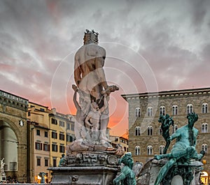 Neptune statue in Piazza della Signoria, Florence