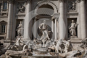 Neptune on Trevi Fountain, Rome