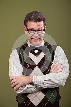 Nerd With Arms Folded
