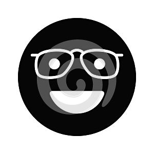 Nerd emoji icon design, ready for premium use vector