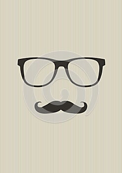 Nerd glasses and mustaches.