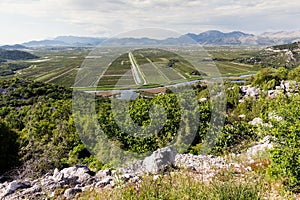 Neretva river delta in Croatia.