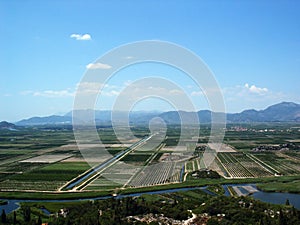 Neretva river delta valley