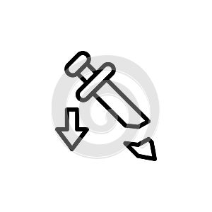 Nerf icon. Simple line, outline vector elements of video game icons for ui and ux, website or mobile application