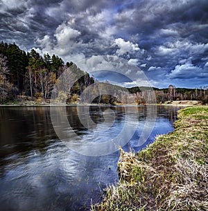 Neris regional park of a Lithuania