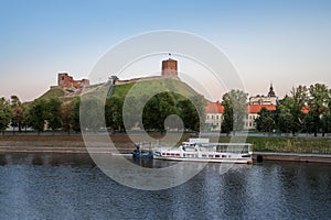 Neris River and Gediminas Castle Tower - Vilnius, Lithuania