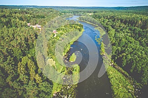 Neris river in Lithuania in forest