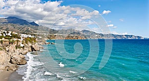 Nerja Beach and City photo