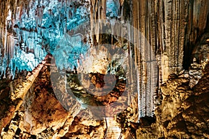 Nerja, Spain. Cuevas De Nerja - Famous Caves. Natural Landmark And One Of The Top Tourist Attractions In Spain