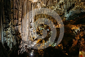 Nerja, Spain. Different Rock Formations In The Nerja Caves - Cuevas De Nerja.