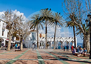 The Balcon de Europa on the Costa del Sol, province of Malaga, Spain