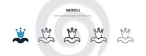 Neroli icon in different style vector illustration. two colored and black neroli vector icons designed in filled, outline, line