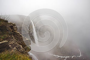 Nervion river source and waterfall