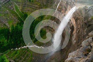 Nervion river source and waterfall