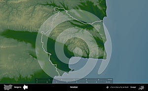 Nesebar outlined, Bulgaria. Physical