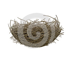 Nest isolated on white