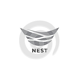 Nest vector logo. Nest icon