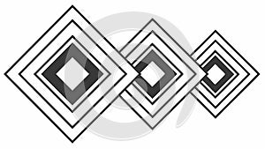 Nested Diamond Shapes Vector Pattern, Modern Abstract Geometric Design, vector design Generative AI