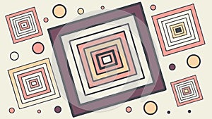 Nested Geometric Squares, Abstract Repeating Pattern, vector design Generative AI